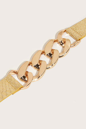 Chain Detail PU Belt-Teresa's Fashionista LLC