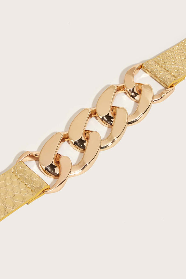 Chain Detail PU Belt-Teresa's Fashionista LLC
