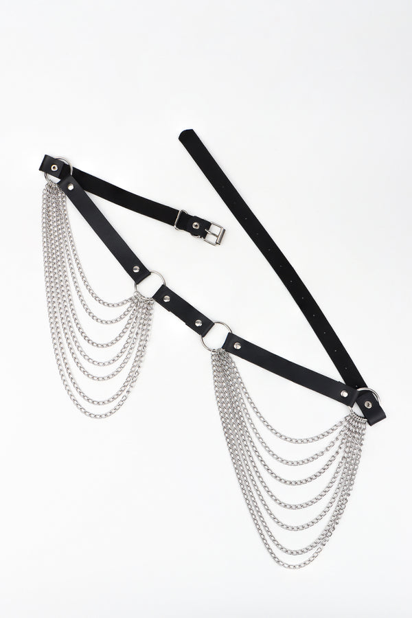 PU Belt with Chain-Teresa's Fashionista LLC