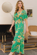 ODDI Full Size Floral Smocked Tied Back Maxi Dress-Teresa's Fashionista LLC