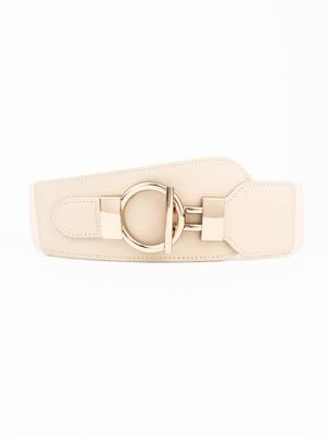 PU Elastic Wide Belt with Alloy Buckle-Teresa's Fashionista LLC