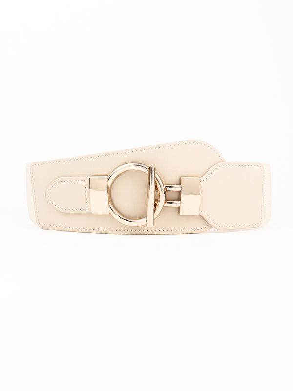 PU Elastic Wide Belt with Alloy Buckle-Teresa's Fashionista LLC
