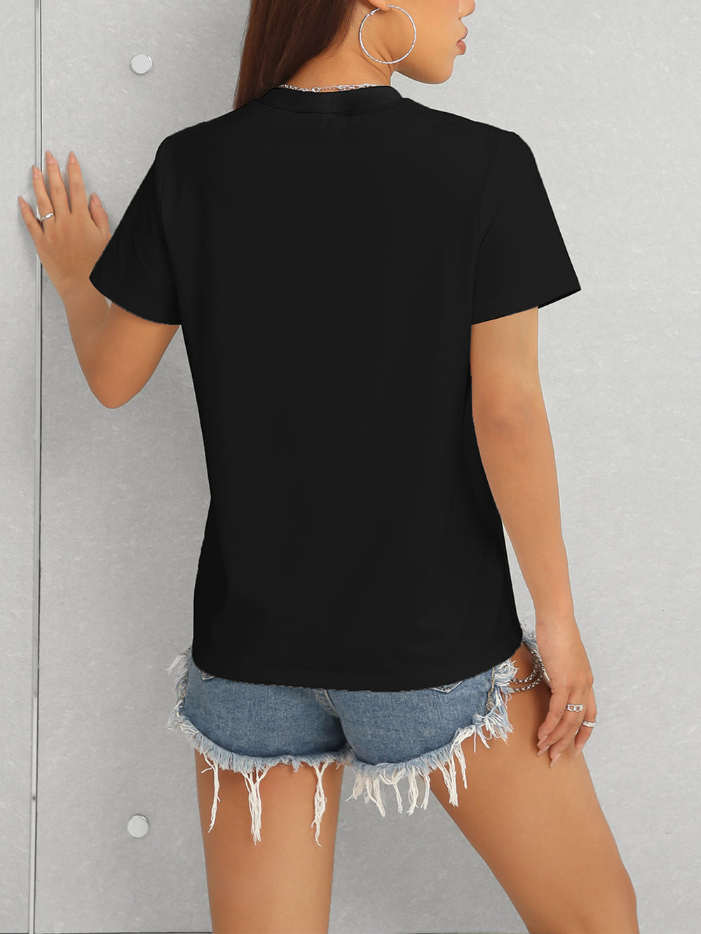 Skull Round Neck Short Sleeve T-Shirt - Teresa's Fashionista LLC