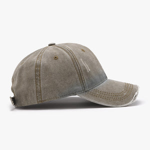 Distressed Washed Adjustable Baseball Cap-Teresa's Fashionista LLC