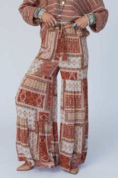 Geometric High Waist Wide Leg Pants-Teresa's Fashionista LLC
