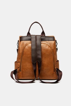 PU Leather Large Backpack Bag-Teresa's Fashionista LLC