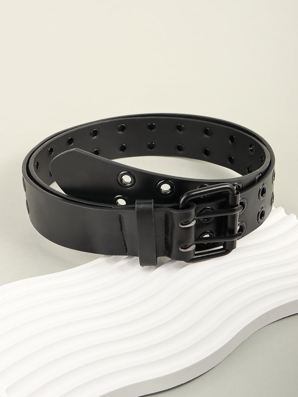 Grommet PU Leather Belt-Teresa's Fashionista LLC