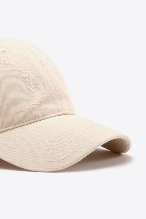 Distressed Adjustable Baseball Cap-Teresa's Fashionista LLC