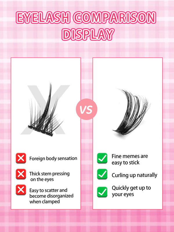 3D False Eyelashes, Multi-layered, Realistic, Soft And Comfortable, Natural Nude Makeup