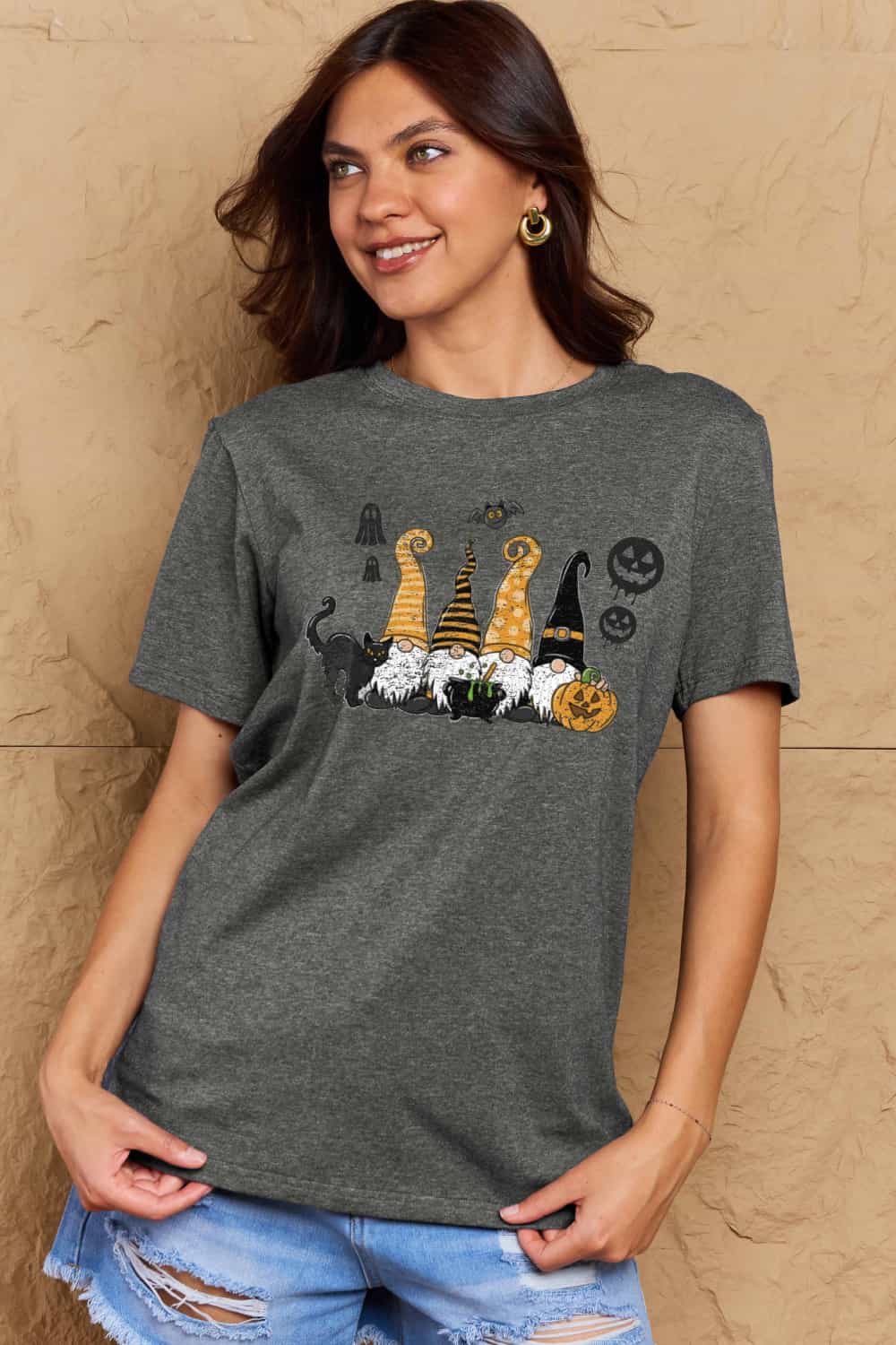 Simply Love Full Size Halloween Theme Graphic Cotton T-Shirt - Teresa's Fashionista LLC