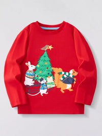 Children's Christmas Animal Long Sleeve T-Shirt