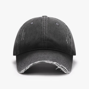 Distressed Washed Adjustable Baseball Cap-Teresa's Fashionista LLC