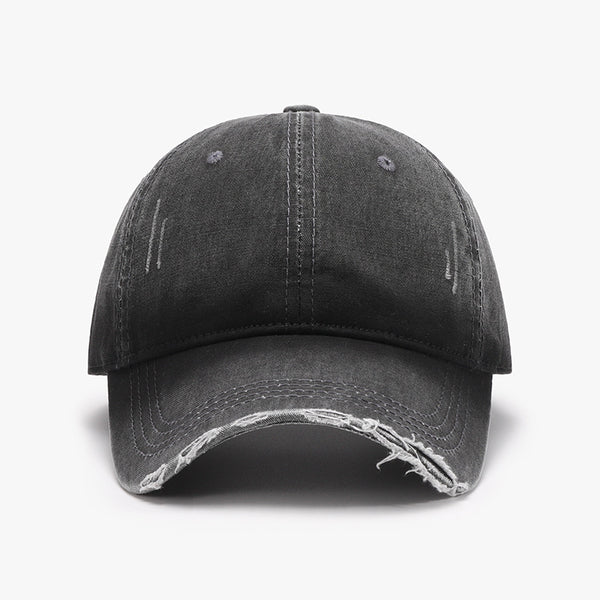 Distressed Washed Adjustable Baseball Cap-Teresa's Fashionista LLC
