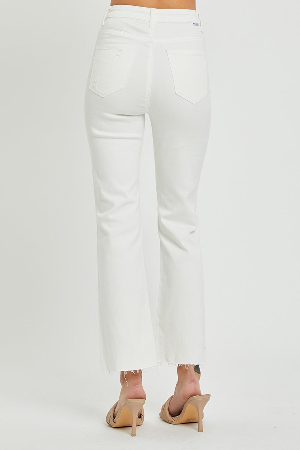 RISEN  Full Size High Rise Button Fly Straight Ankle Jeans - Teresa's Fashionista LLC