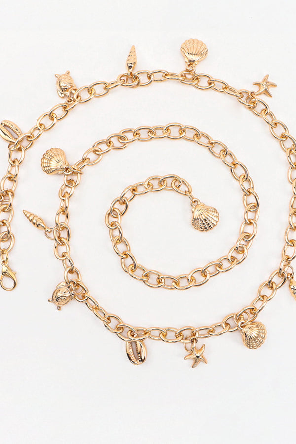 Ocean Element Charm Chain Belt-Teresa's Fashionista LLC
