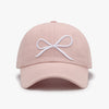 Bow Embroidered Cotton Baseball Cap-Teresa's Fashionista LLC