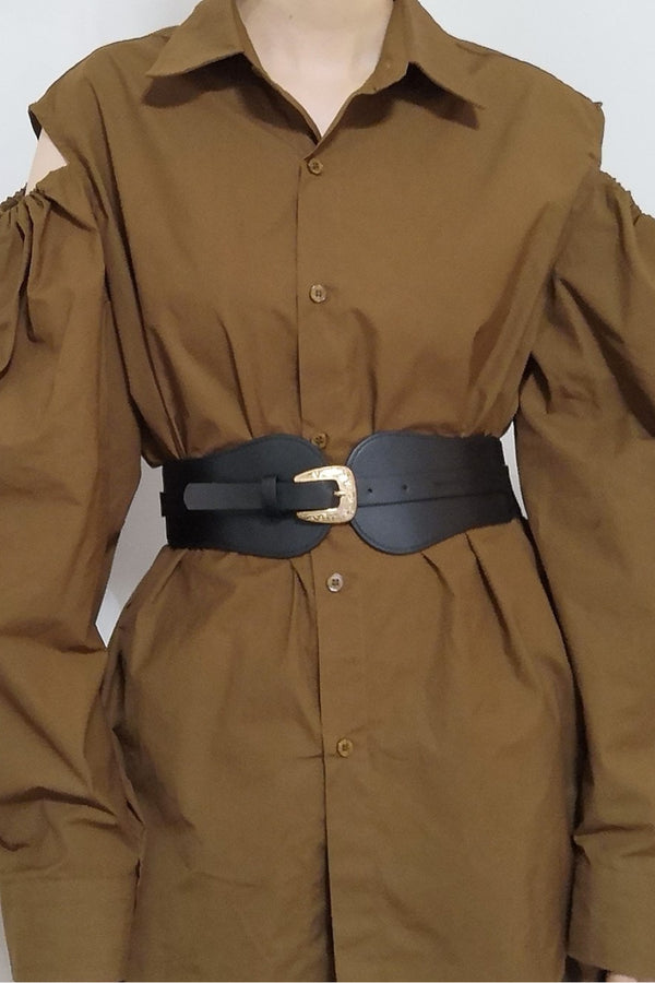 Wide Elastic Belt with Alloy Buckle-Teresa's Fashionista LLC