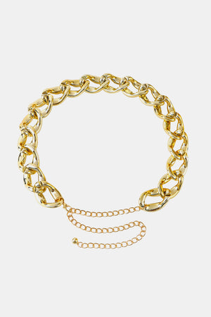1.2" Width Acrylic Curb Chain Belt-Teresa's Fashionista LLC