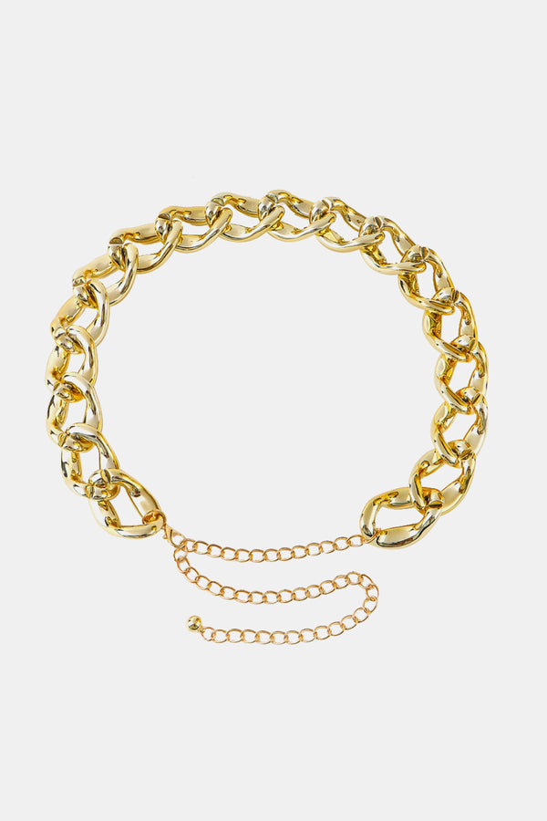 1.2" Width Acrylic Curb Chain Belt-Teresa's Fashionista LLC