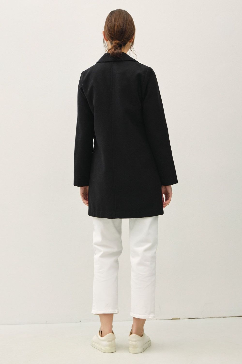 Be Cool Single Button Long Sleeve Coat with Pockets - Teresa's Fashionista LLC