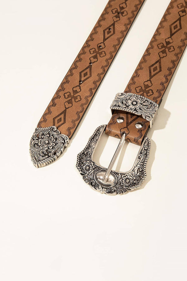 Patterned PU Leather Belt-Teresa's Fashionista LLC