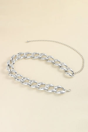 1.2" Width Acrylic Curb Chain Belt-Teresa's Fashionista LLC