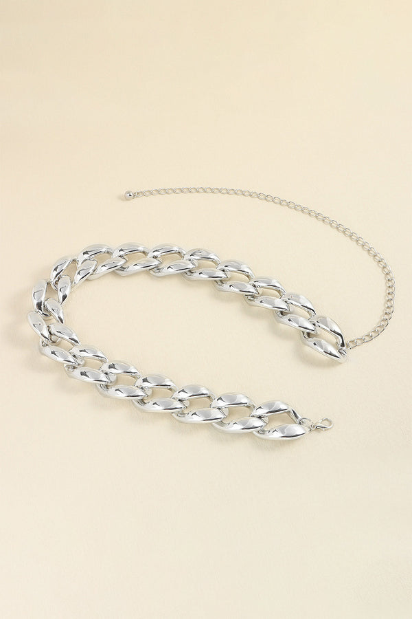 1.2" Width Acrylic Curb Chain Belt-Teresa's Fashionista LLC