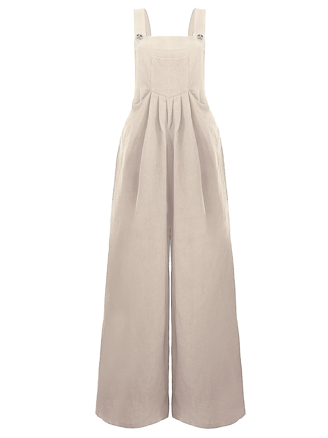 Full Size Square Neck Wide Strap Overalls - Teresa's Fashionista LLC