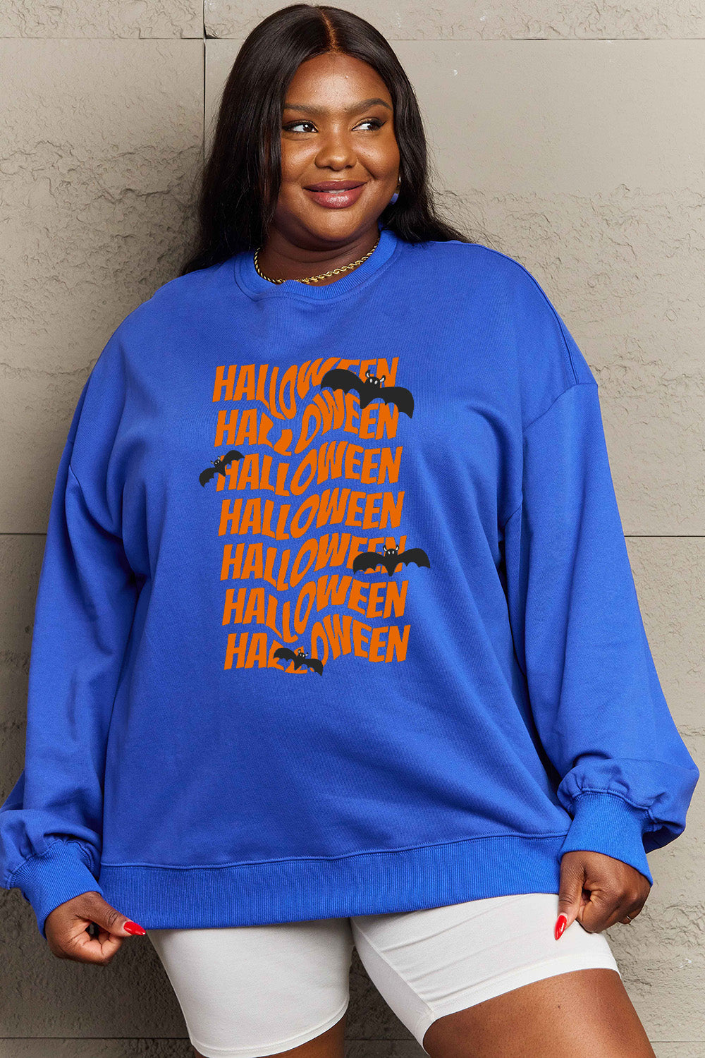 Simply Love Full Size HALLOWEEN Graphic Sweatshirt - Teresa's Fashionista LLC