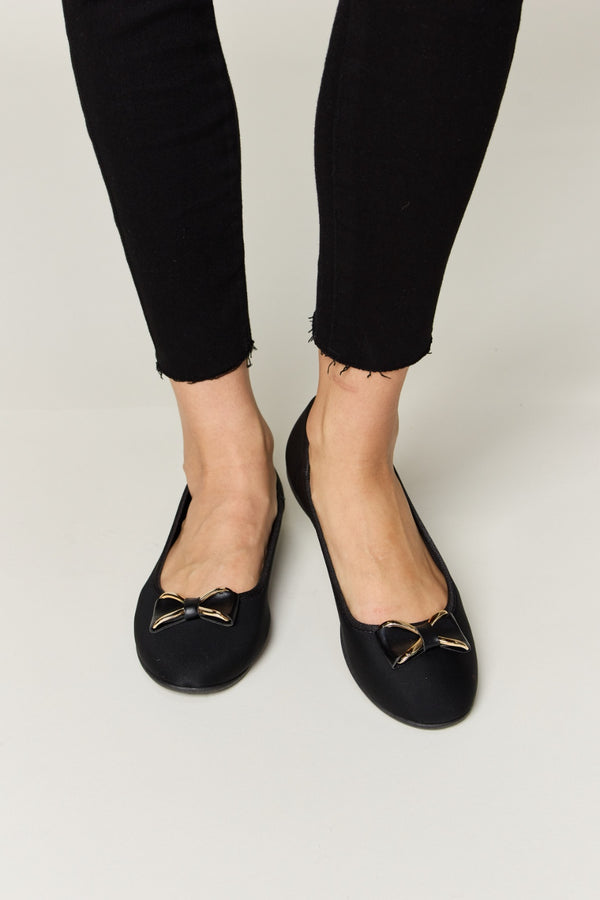 Forever Link Metal Buckle Flat Loafers-Teresa's Fashionista LLC