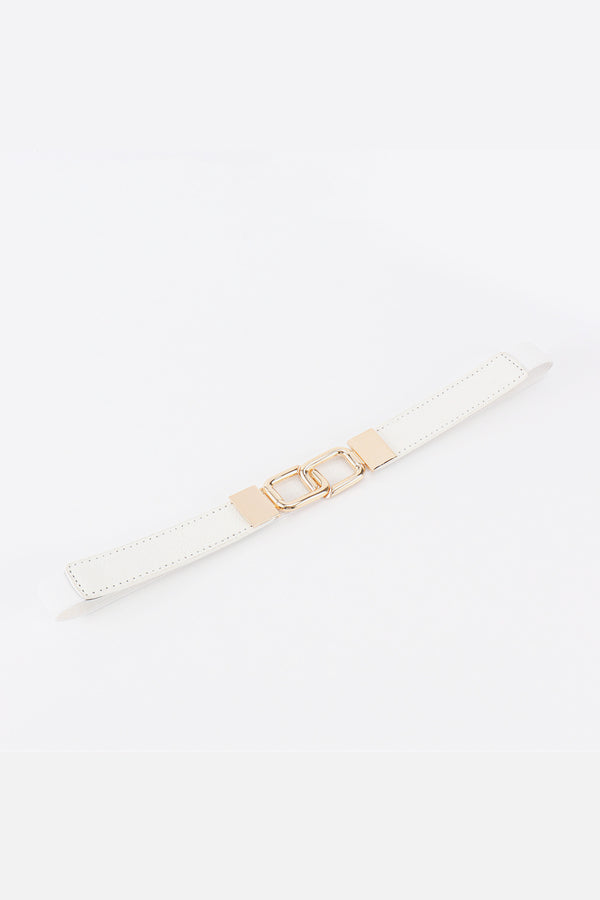 Geometric Double Buckle Elastic Belt-Teresa's Fashionista LLC