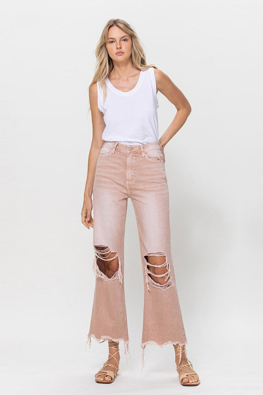 90's Vintage Crop Flare Jeans - Teresa's Fashionista LLC