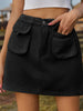 Pocketed Elastic Waist Denim Skirt-Teresa's Fashionista LLC