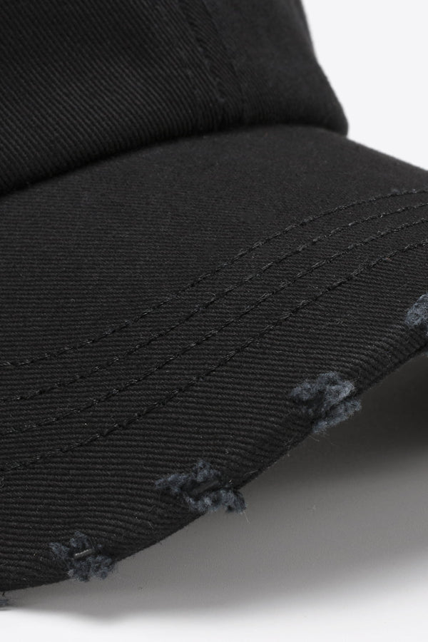 VIBRA Graphic Distressed Adjustable Baseball Cap-Teresa's Fashionista LLC