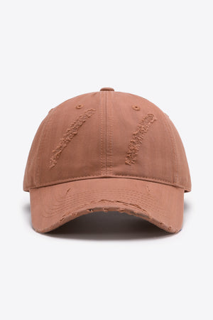 Distressed Adjustable Baseball Cap-Teresa's Fashionista LLC