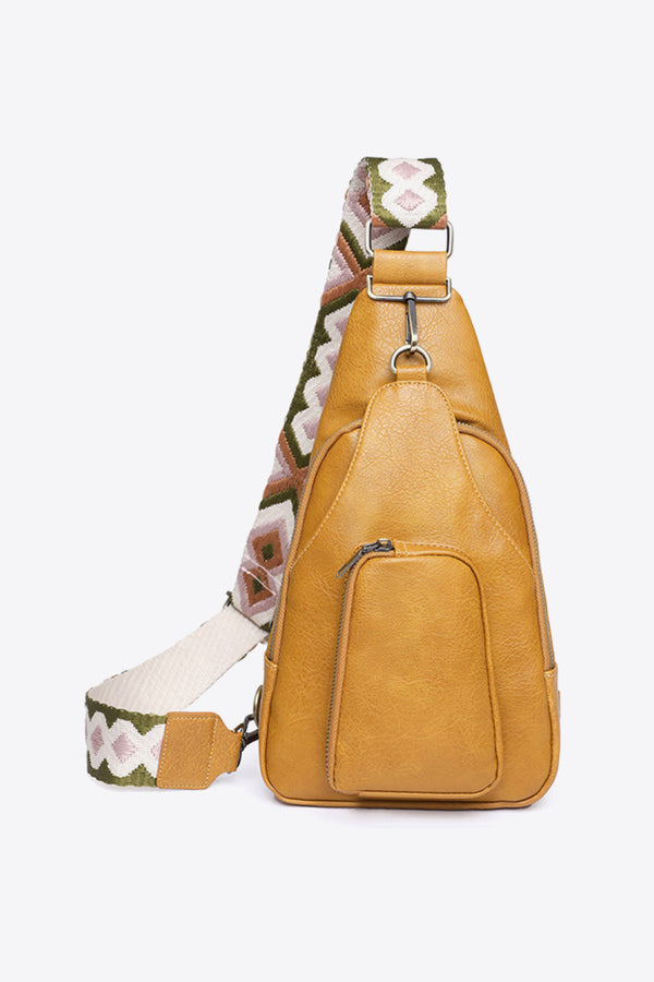 Adored Take A Trip PU Leather Sling Bag-Teresa's Fashionista LLC