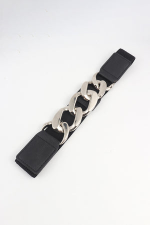 Chain Detail Elastic Belt-Teresa's Fashionista LLC