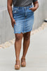 RISEN Amelia Full Size Denim Mini Skirt-Teresa's Fashionista LLC