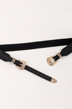 Double Buckle Elastic Belt-Teresa's Fashionista LLC