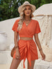 Surplice Flutter Sleeve Top and Tied Shorts Set-Teresa's Fashionista LLC
