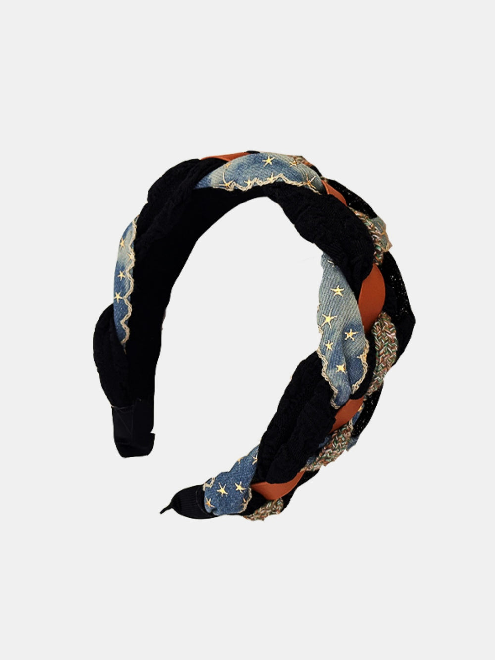 Denim Braided Wide Headband - Teresa's Fashionista LLC