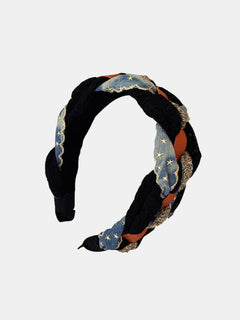Denim Braided Wide Headband - Teresa's Fashionista LLC