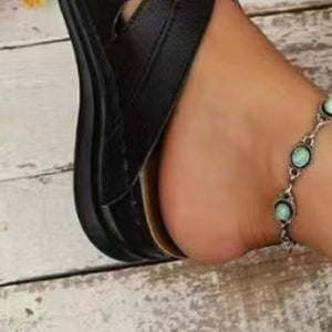 Tied Open Toe Low Heel Sandals-Teresa's Fashionista LLC