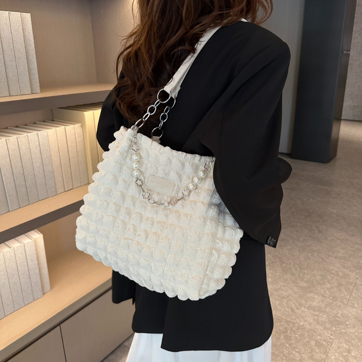 Cloud Puffy Polyester Tote Bag-Teresa&#39;s Fashionista LLC
