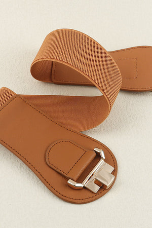 Alloy Buckle Elastic Belt-Teresa's Fashionista LLC