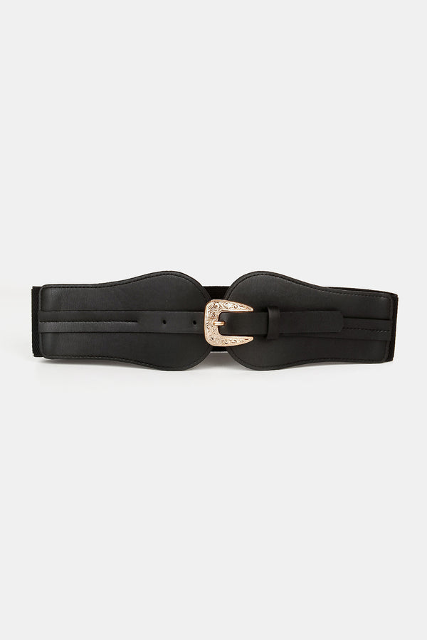 Wide Elastic Belt with Alloy Buckle-Teresa's Fashionista LLC