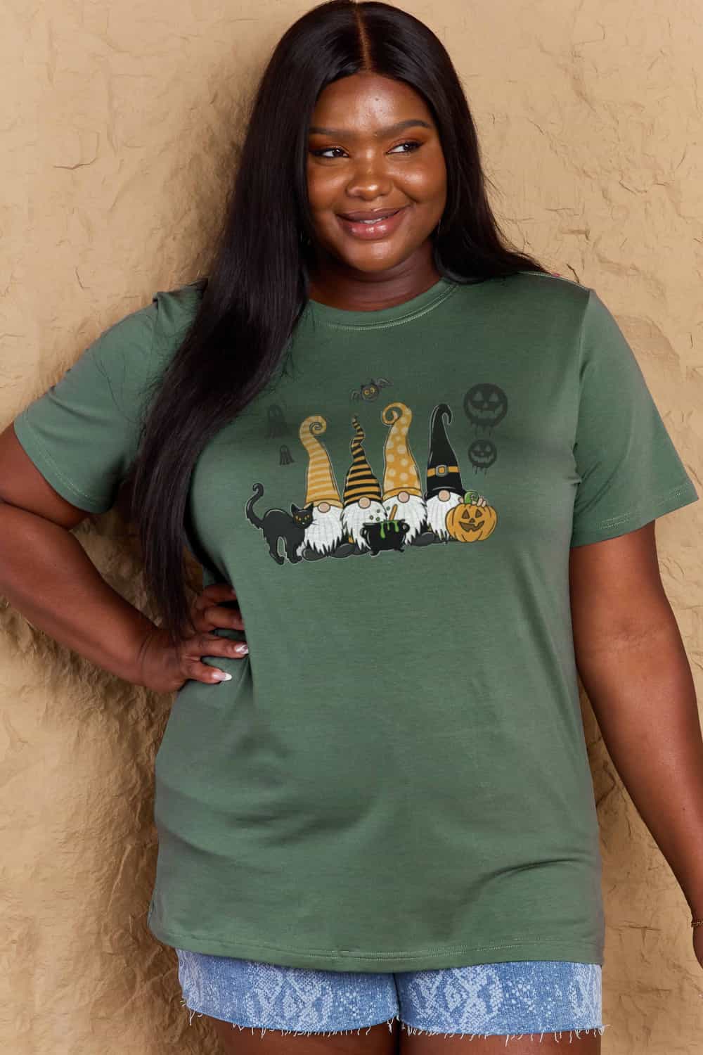Simply Love Full Size Halloween Theme Graphic Cotton T-Shirt - Teresa's Fashionista LLC