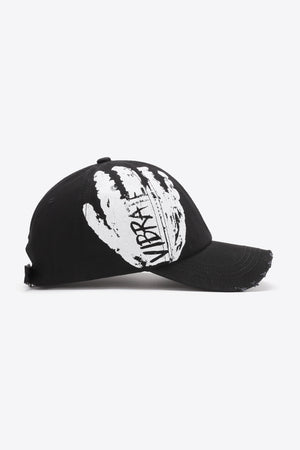 VIBRA Graphic Distressed Adjustable Baseball Cap-Teresa's Fashionista LLC