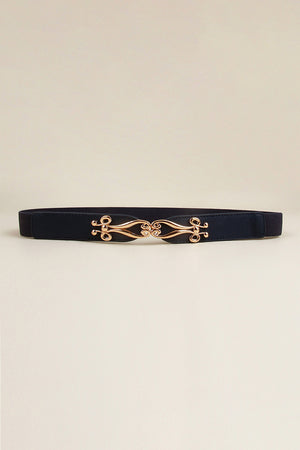 Alloy Buckle Elastic Belt-Teresa's Fashionista LLC