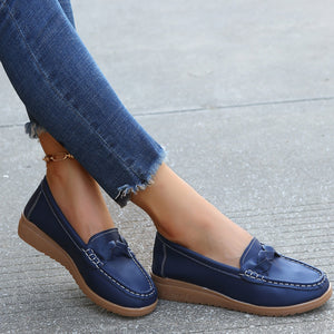 Weave Wedge Heeled Loafers-Teresa's Fashionista LLC